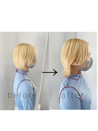 ショート カラー レイヤーウルフ エクステ磯部のヘアスタイル