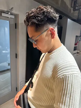 ショート カラー パーマ メンズ特化 しゅうへいのヘアスタイル
