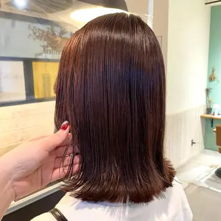 ミディアム カラー スナコザワ レナのヘアスタイル