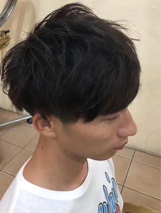 メンズ 地毛風ストレート ⚡️下ノ村柊斗⚡️のヘアスタイル