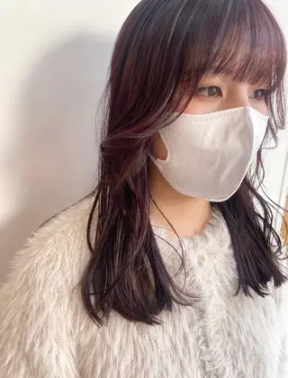 ミディアム カラー shiori/暖色/ レイヤー/似合わせのヘアスタイル