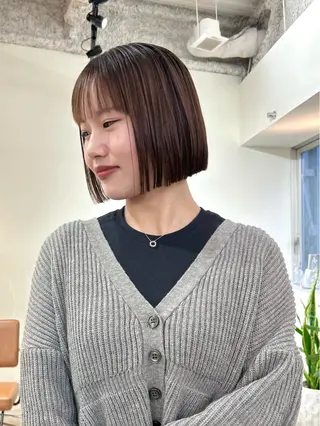 ショート 切りっぱなしボブ 大阪梅田/きょうかのヘアスタイル
