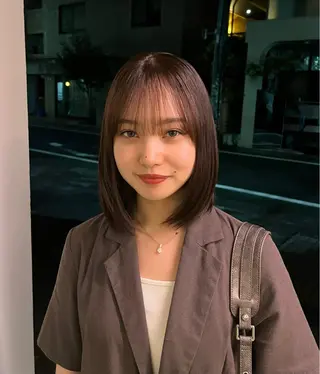 カラー くすみカラー/縮毛 ayukaのヘアスタイル