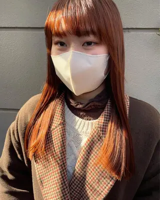 ロング カラー ヘアアレンジ satsuki 暖色・ブラウンカラーのヘアスタイル