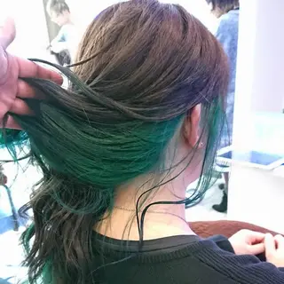 セミロング カラー ヘアアレンジ 小林 伸行のヘアスタイル