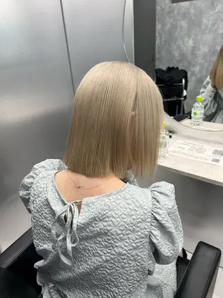 ミディアム カラー 👑垢抜け韓国ヘア ハッシュカット唯澄のヘアスタイル