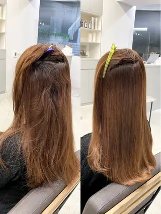ミディアム カラー パーマ 美髪への最善策を貴方 へ✨凄い艶髪✨萩原のヘアスタイル