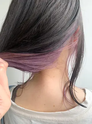 ミディアム nuu所属・💜ショート💜 ウルフ、ボブ二色亜美のヘアスタイル