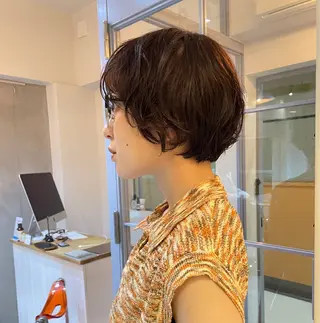 ショート miyu ハイトーン/レイヤーのヘアスタイル