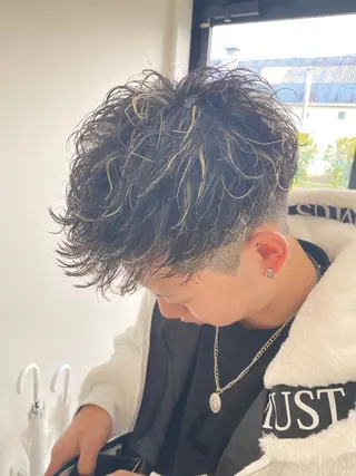 カラー パーマ メンズ メンズ特化美容師 若林陸のヘアスタイル