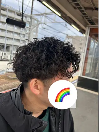 パーマ メンズ Yamamoto 半個室美容室zinaのヘアスタイル