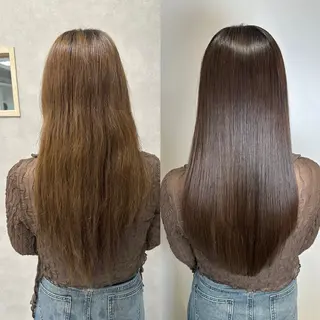 ロング パーマ 髪質改善🍏縮毛矯正 /ブリーチ矯正岡部のヘアスタイル