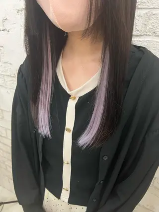 セミロング エクステ＆艶カラー 🎀YURINA🎀のヘアスタイル