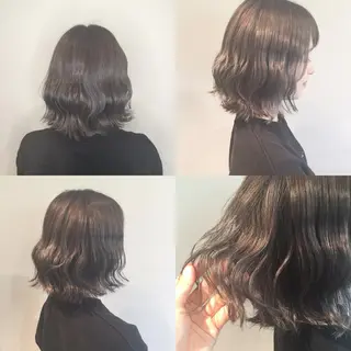 セミロング カラー ヘアアレンジ 🌿‬ ܸAir 透明感🌱西村知佳のヘアスタイル