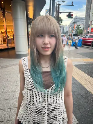 ロング ルナ ブリーチモデル募集のヘアスタイル