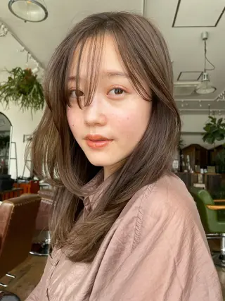 セミロング カラー リピーター多数🌟 メンズ限定 松本理沙のヘアスタイル