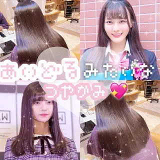 ロング 川井麻由🎀アイドル 量産🎀ピンクカラーのヘアスタイル