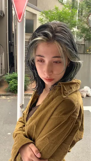 ミディアム ハイトーンNo.1✨ パーマ✨イマイタツヤのヘアスタイル