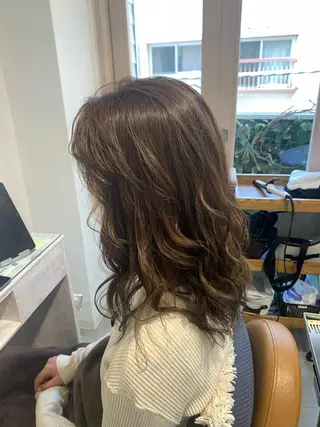 セミロング カラー パーマ ヘアアレンジ ネイル Sia中野新橋 『JUNYA』のヘアスタイル