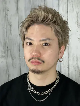 ショート カラー メンズ EN  Barber shop 渋谷　青山通り本店所属・猪井 明のヘアスタイル