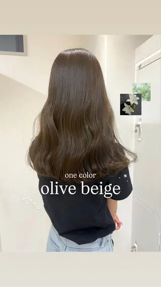 ミディアム カラー SAKURA 艶カラー/ヘアセットのヘアスタイル