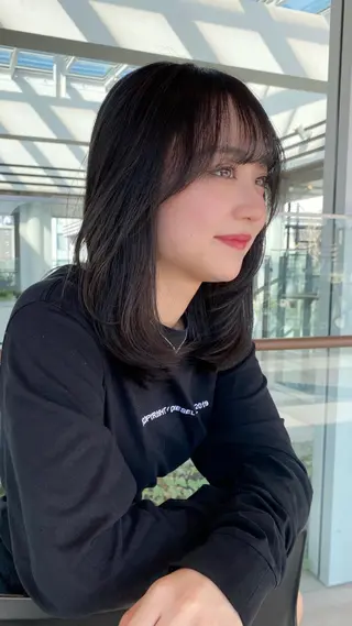 ミディアム カラー RURI韓国ボブ 🇰🇷タッセルボブのヘアスタイル