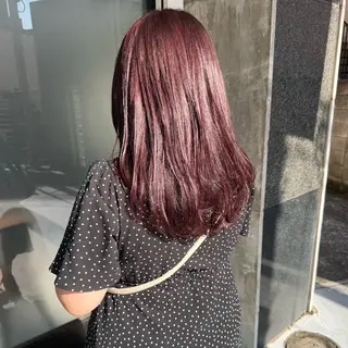 セミロング カラー ブリーチ/暖色カラー 🎀オビツメイのヘアスタイル