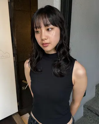 セミロング パーマ 原宿/パーマ 🧺ユウマのヘアスタイル