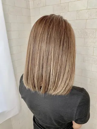 ミディアム カラー 神野 雅樹のヘアスタイル