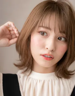 ミディアム カラー 艶髪カラー🤍ྀི 強矢 美紗希🩷ྀིのヘアスタイル