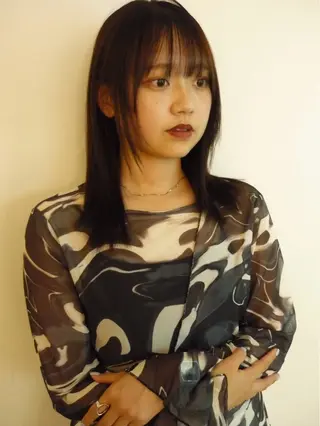 セミロング カラー 🌟暖色系ハイトーン 🌟AIのヘアスタイル