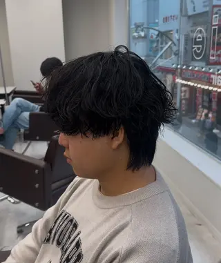 パーマ メンズ ニュアンス/フェザー /ウルフ/伶馬のヘアスタイル