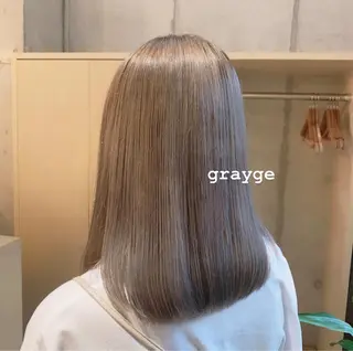 ミディアム カラー Blue 髪質改善 💎松藤 莉奈のヘアスタイル