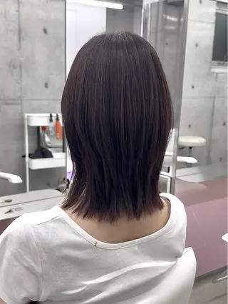 ミディアム カラー パーマ ヘアアレンジ パク・ボミン小野リエ 韓国ハーフ🦊のヘアスタイル