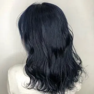 セミロング カット/艶カラー🎨 平間千賀のヘアスタイル