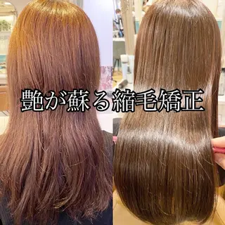 セミロング カラー ボブ/縮毛矯正/ 高嶋 優のヘアスタイル