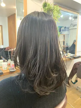 セミロング カラー エンドウ ミノリ🤎 /半個室/レイヤーのヘアスタイル