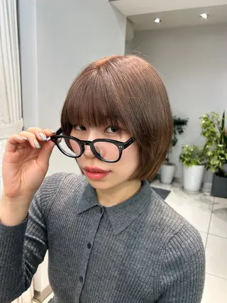 ショート レイヤー×ツヤカラー 渋谷/kougaのヘアスタイル