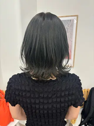 ミディアム リン🔔ボブ cut ベージュカラー🤎のヘアスタイル