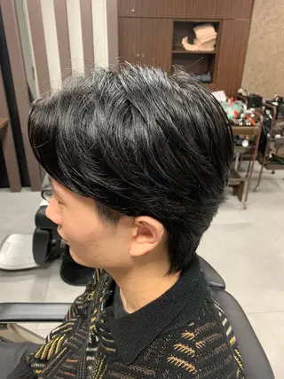 メンズ バーバーショップ涼桜新町店所属・田中大 パーマ/メンズカットのヘアスタイル