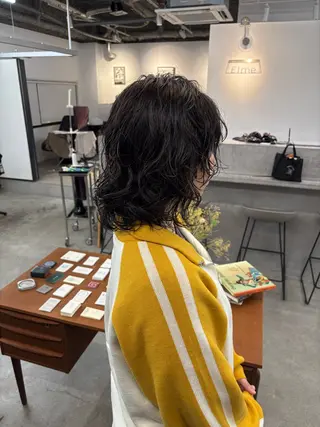 セミロング パーマ 【お洒落パーマ】 Elme　肥塚康汰郎のヘアスタイル