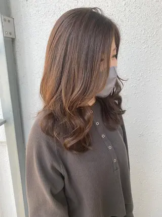 ロング カラー 後藤紗英/髪質改善 /オリーブベージュのヘアスタイル