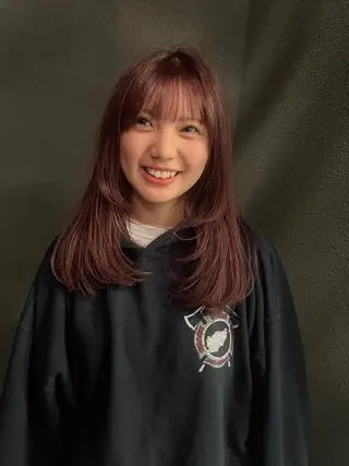 ミディアム カラー 透明カラー/レイヤー misaki °*のヘアスタイル