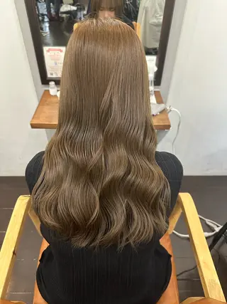 セミロング カラー 名駅/艶カラー/原田 永遠のヘアスタイル