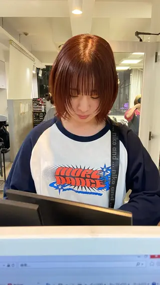 ミディアム カラー MIREI /韓国風 /大阪美容室のヘアスタイル