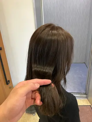 ミディアム 渡辺俊介 暗髪カラー /美髪矯正/髪質改善のヘアスタイル