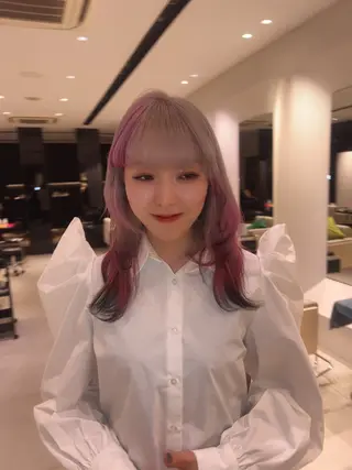 セミロング 艶カラーリスト 🌈銀座🌈牛込萌香のヘアスタイル