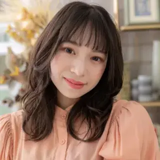 セミロング カラー 土井 美奈代のヘアスタイル