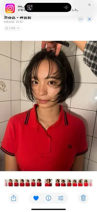 ショート 捺葵 @72tomi__のヘアスタイル