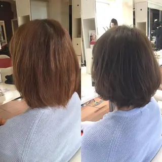 ショート カラー 手櫛でストレート/ 人生を変える美髪へのヘアスタイル